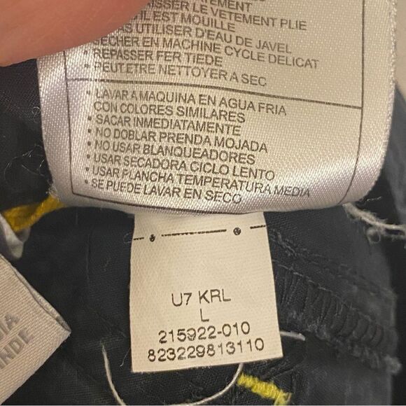 Nike vintage Women's long roll tab Bermuda cargo Shorts lo mid rise cotton L - Picture 12 of 12